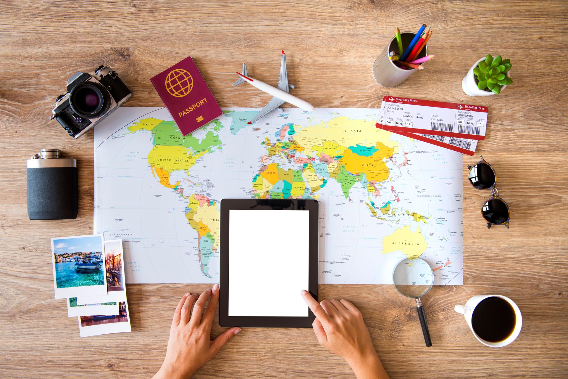 Booking for travel with tablet pc