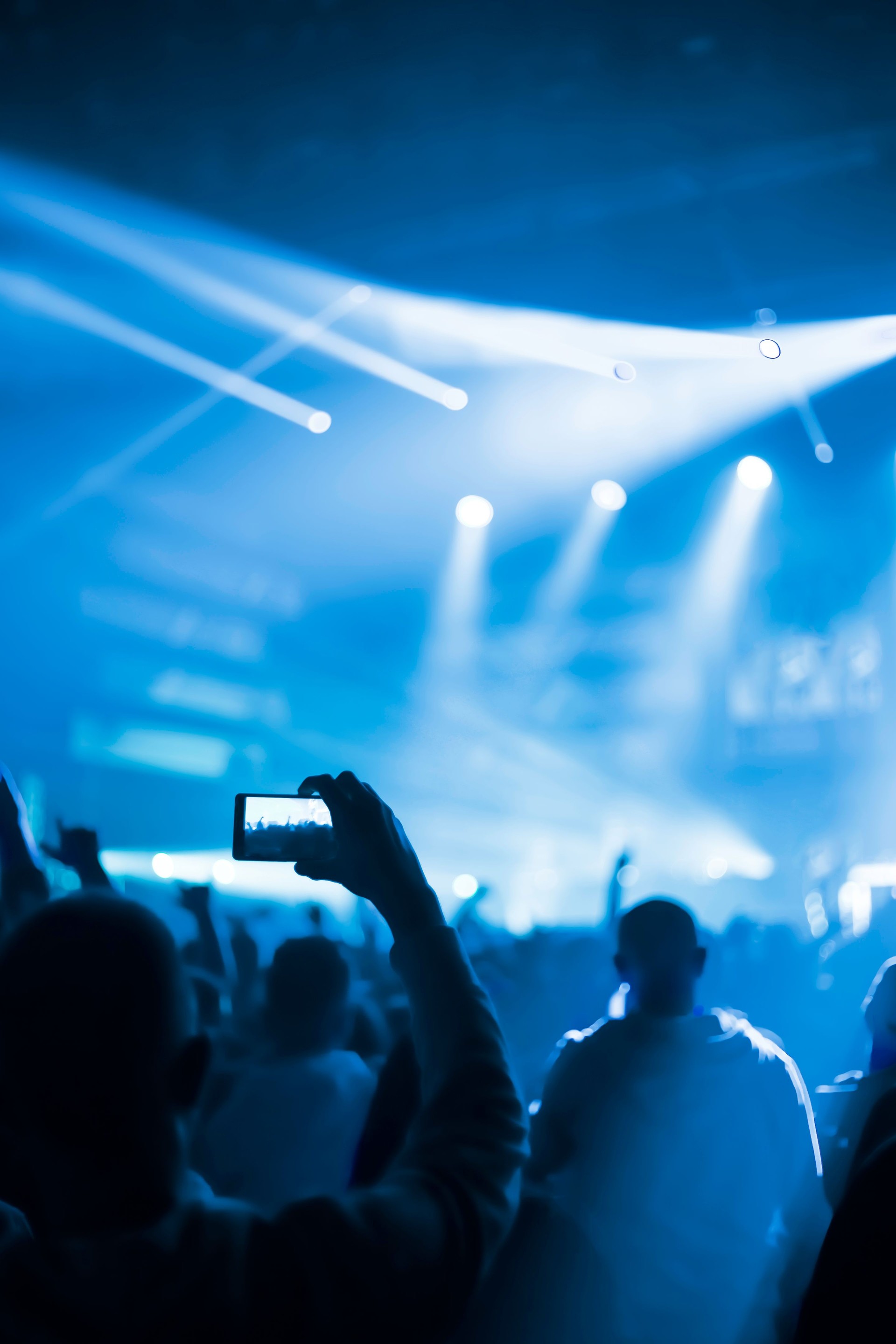 taking pictures  during a music concert
